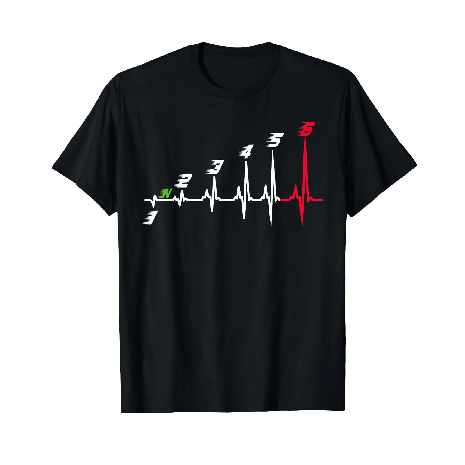 Motorcycle Gear Up Down - Футболка Heartbeat Motorcycle Gear Shift Six