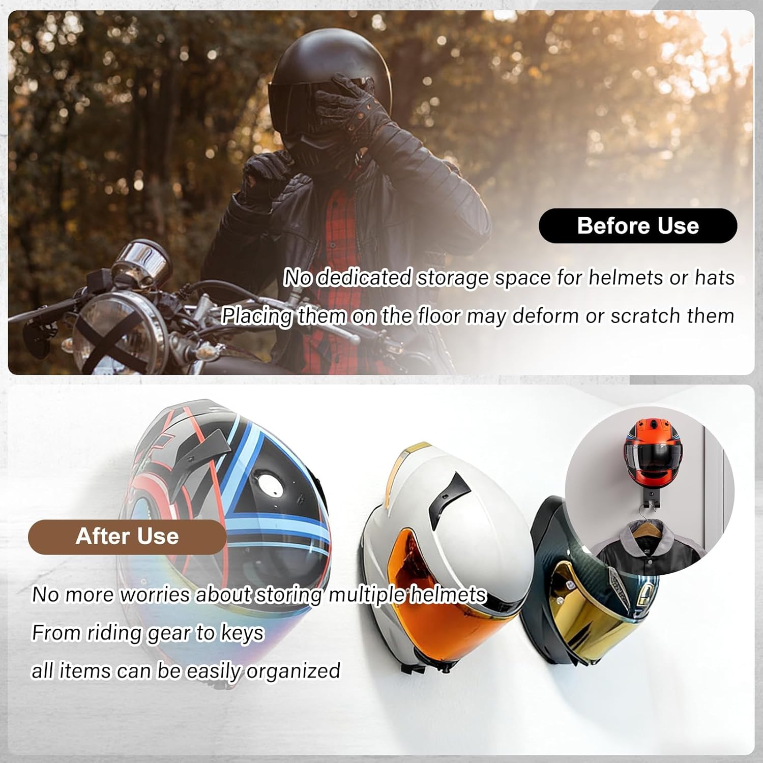 Настенный держатель для мотоци – обзор и цена Motorcycle Gear Hanger